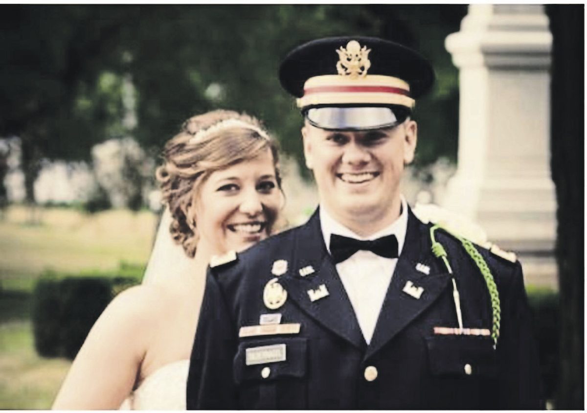 Colman Silbernagel and his wife Erica at their wedding. Silbernagel is running for the Iowa Senate District 42 Republican primary.