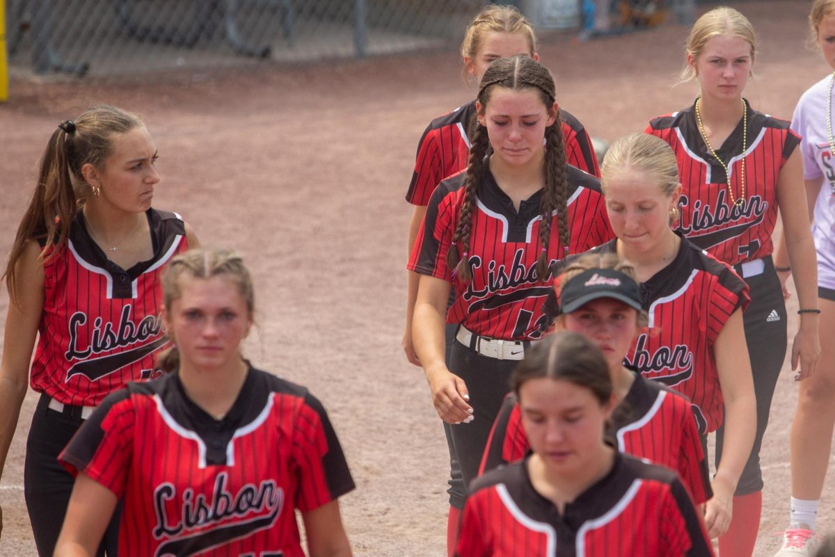 The Lions walk off the field after getting beat by East Marshall in the quarterfinals. The team will only lose two starters for next year and look to be back competing at Fort Dodge.