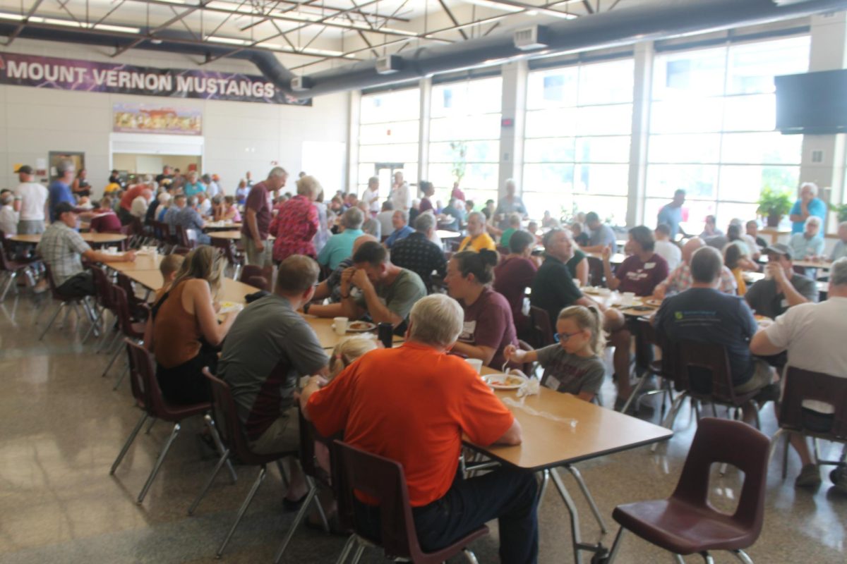 There was some early concerns that the breakfast attendance may have been down, as the hours for the breakfast were shortened this year, but by 9:30 a.m., the Mount Vernon High School cafeteria was pretty full. 