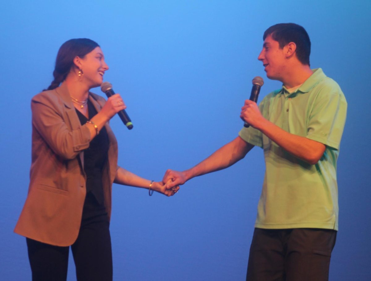 Charlie Krob and Luke Stephens reprise their roles as Audrey and Seymour for a number this year at the celebration of 100 years of theater. 