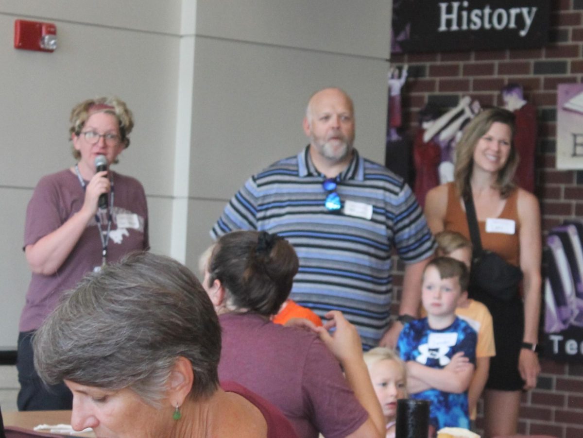 New superintendent Matthew Leeman, as well as his wife Lori and children Myles and Zander, were introduced at the alumni breakfast. Leeman also served as chauffer for the event for an hour Saturday morning. 