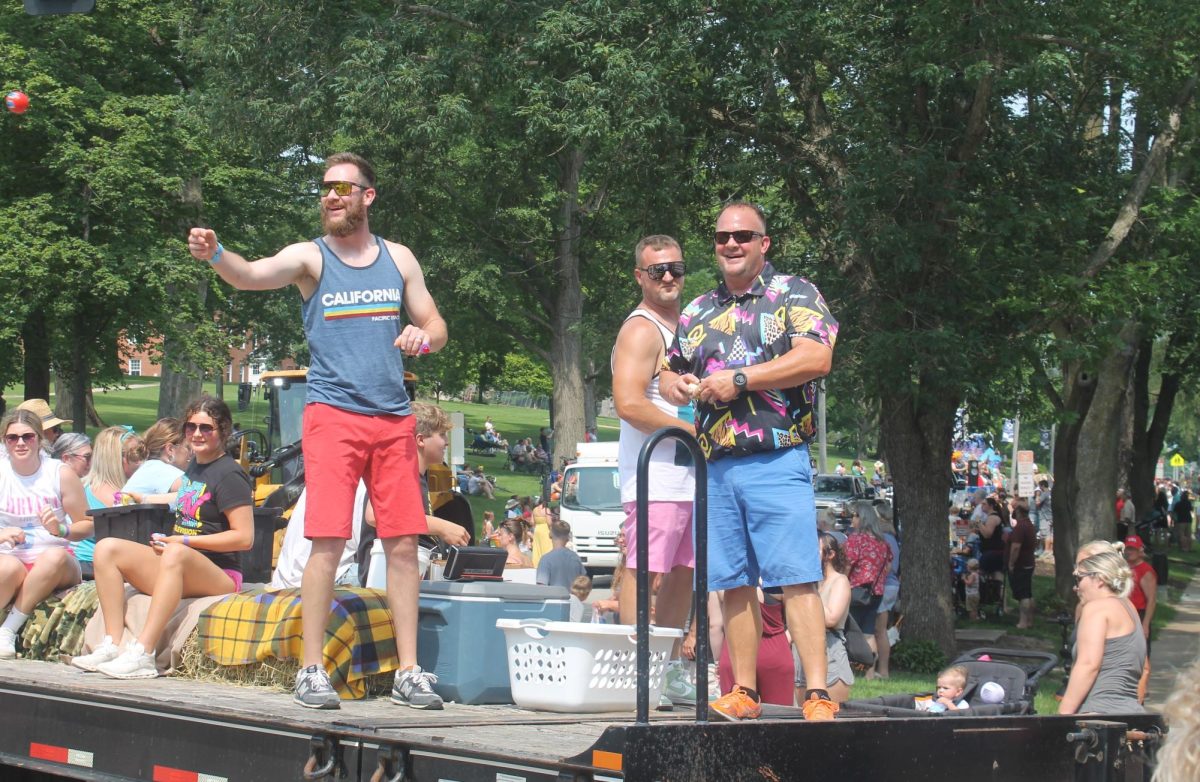 Members of the Mount Vernon Public Works crew participate in the parade Saturday, July 13. 