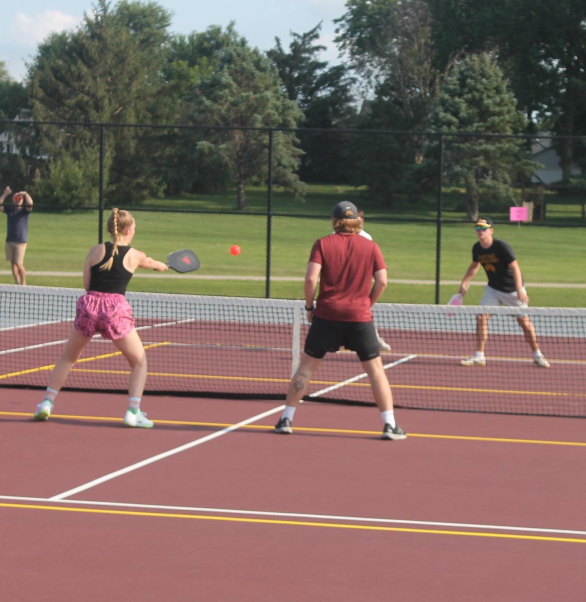 The 319ers and the Corcorans face off on court 2 during the tournament pool play Friday, July 12. 