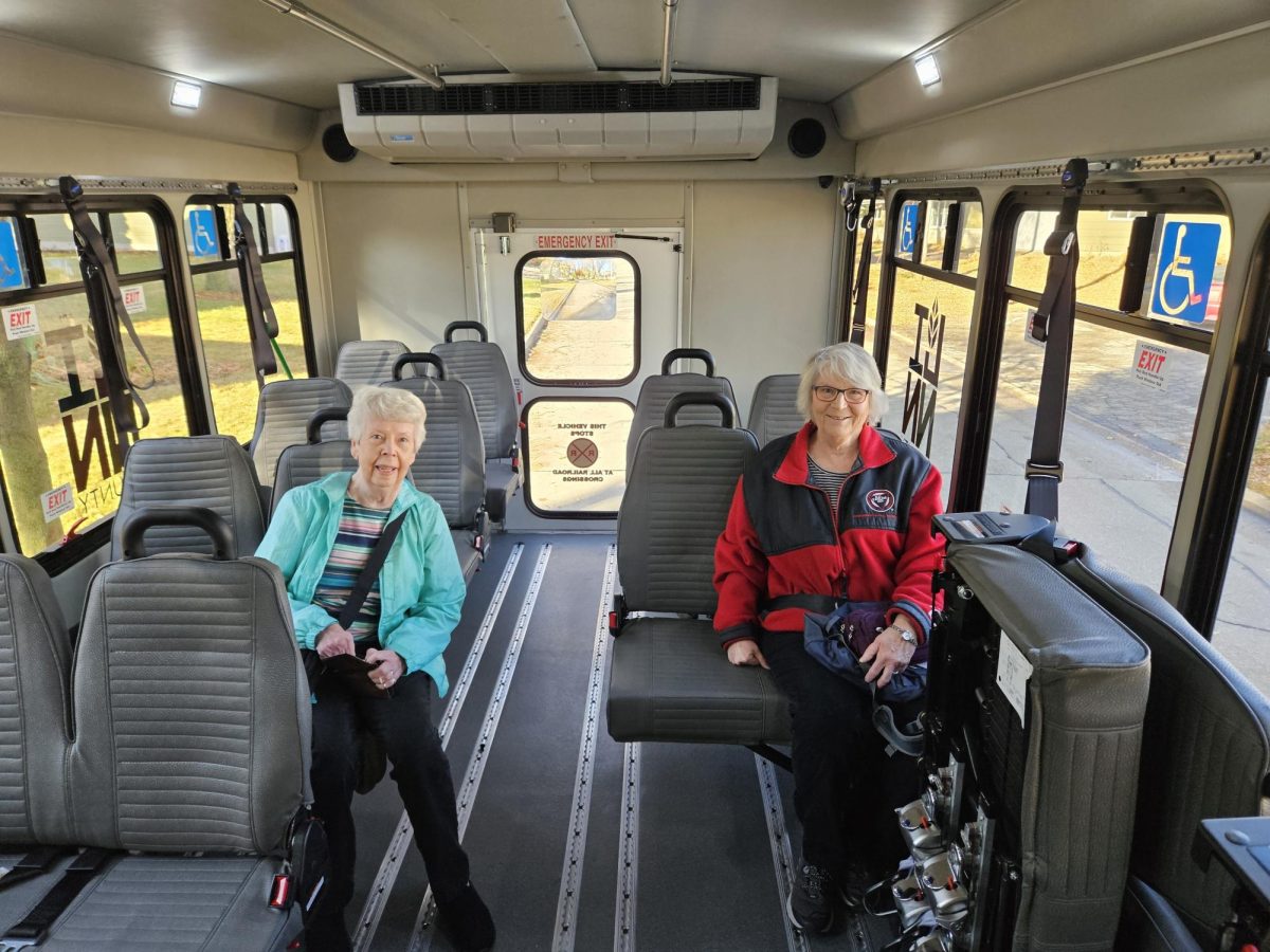 Jane Carlson and Sharon Hill rode the LIFTS bus in mid-October on a trip to Lindale Mall. 