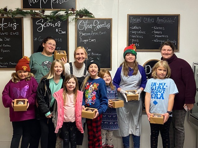 From left - Lauren Donovan, Izzy Wolfe, Grace Deklotz, Emma Deklotz, Jen Juhl, Lucy Gregg, Aurora Harris, Makenna Harris, Carolyn Donovan and Jen Donovan. 