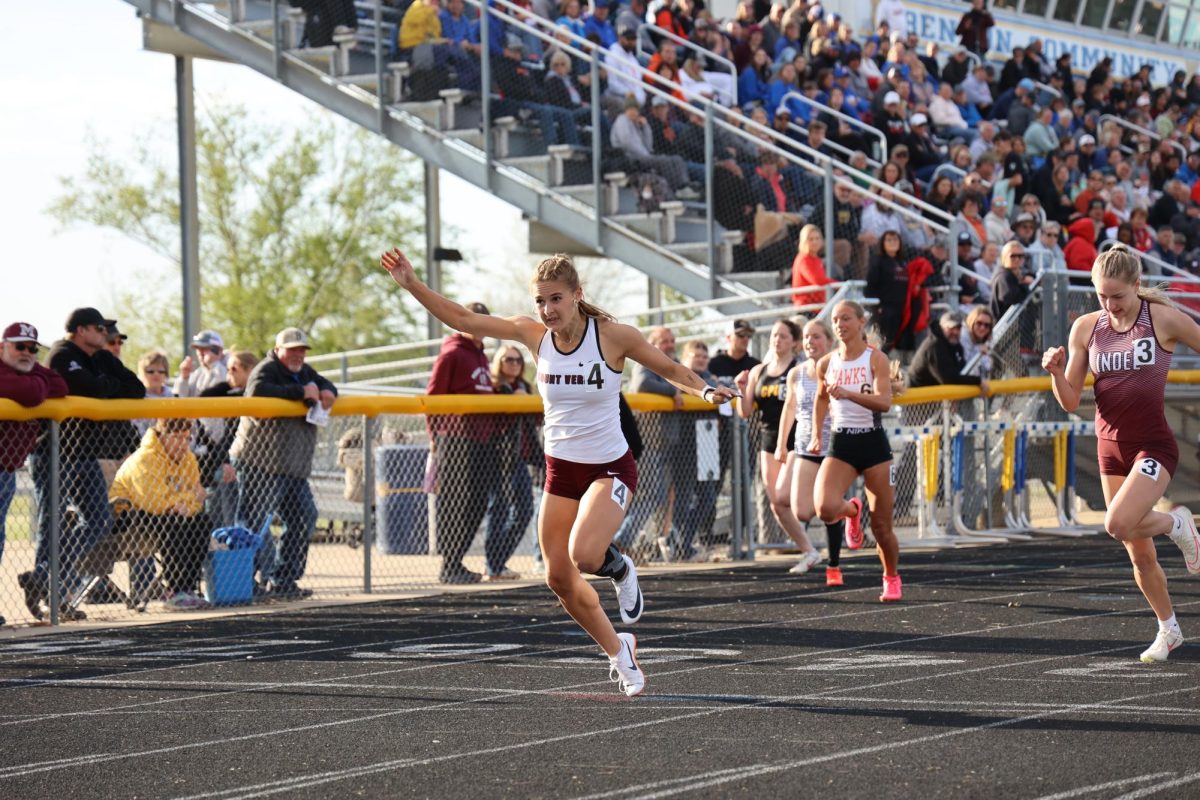 Mount Vernon’s Taylor Franck placed fourth in the 100 meter dash.