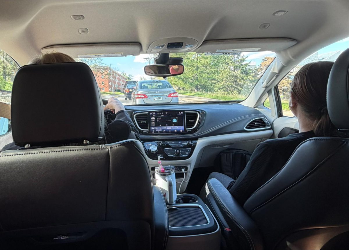 Veronica Ruse rides in the van with other people who use the van pool.
(Veronic Ruse contributed photo)