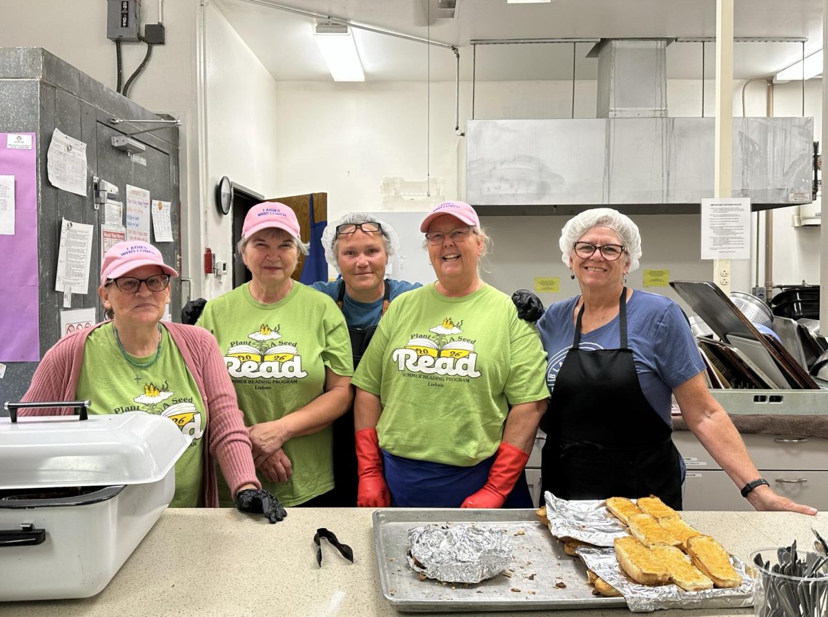 Vicky Bennett, Sherry Brayton, Molly Cart-Hansen, Kelley Wells and Darla Hokanson all serve the community at the SELCC on June 18, 2026.