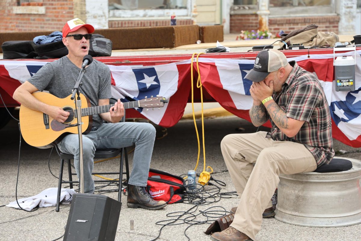 Musicians perform on the downtown stage during Pork Center Days on Saturday, June 27, in Mechanicsville. Live entertainment continued throughout the festival.